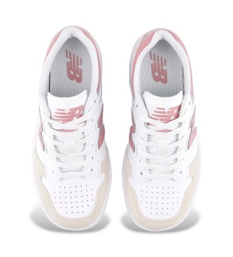 New Balance Baskets B480 Dentelle blanche, rose