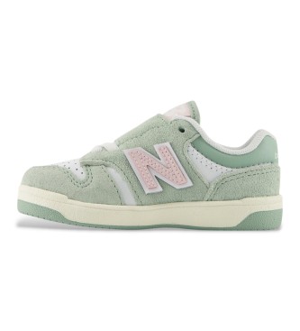 New Balance Scarpe da ginnastica verdi B480 con chiusura a strappo