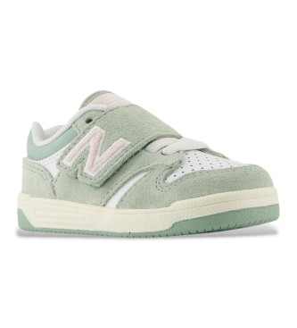 New Balance Scarpe da ginnastica verdi B480 con chiusura a strappo