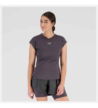 New Balance T-shirt a maniche corte grigia Impact Run AT N-Vent