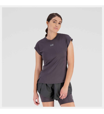New Balance T-shirt a maniche corte grigia Impact Run AT N-Vent