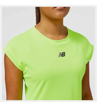 New Balance T-shirt de manga curta Impact Run At N-Vent verde