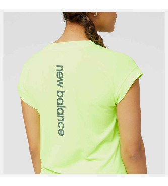 New Balance T-shirt a maniche corte verde Impact Run At N-Vent