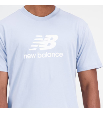 New Balance Koszulka Essentials Stacked w kolorze niebieskim