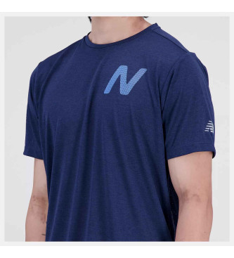 New Balance T-shirt blu navy con grafica Impact Run