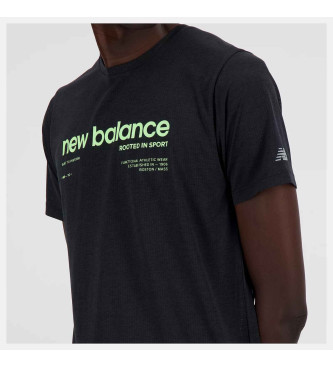 New Balance Graficzny T-shirt Athletics 2 czarny