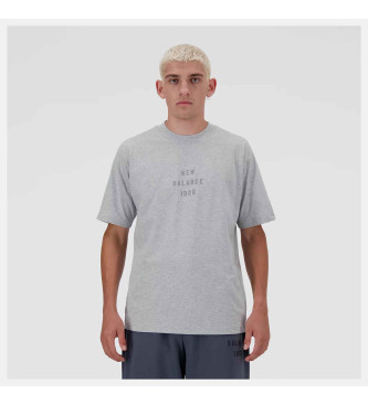 New Balance Ikonična kolektivna majica sive barve