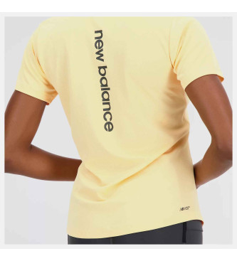 New Balance Impact Run AT N-Vent T-shirt geel