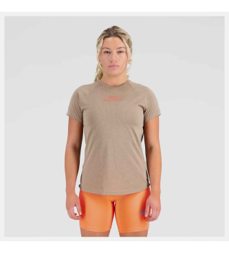 New Balance T-shirt marrone Impact Run