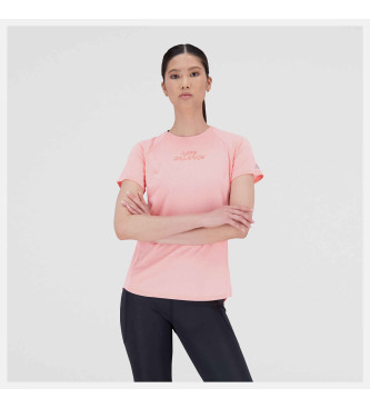 New Balance T-shirt Impact Run rose