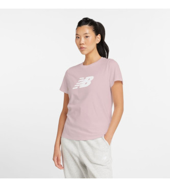 New Balance T-shirt com logtipo rosa