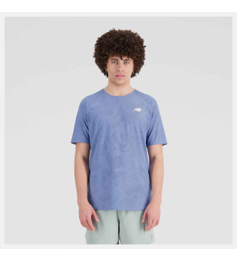 New Balance Q Speed Jacquard T-shirt blauw