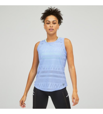 New Balance Camiseta sin mangas Q Speed Jacquard azul