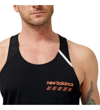 New Balance T-shirt nera con canotta Accelerate Pacer