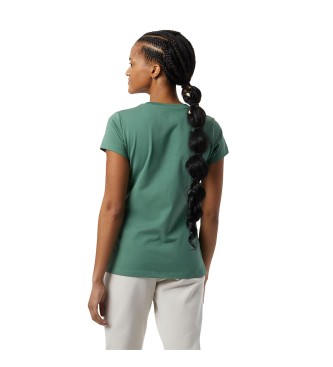 New Balance Essentials stacked logo t-shirt green