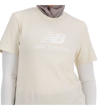 New Balance Sport Essentials beige jersey logo tee shirt