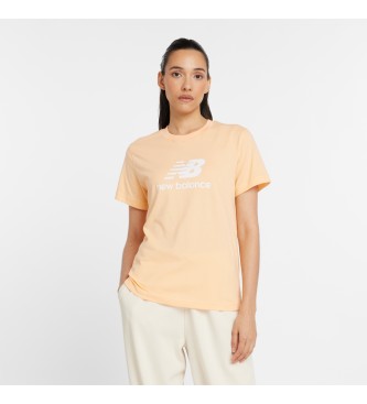 New Balance Sport Essentials majica z logotipom Jersey oranžna