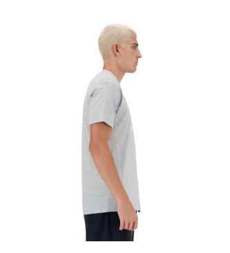 New Balance T-shirt grigia con logo Sport Essentials