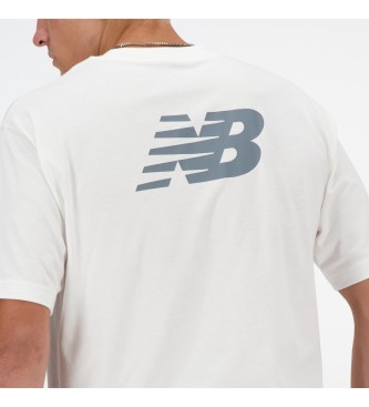 New Balance Majica z logotipom Sport Essentials bela