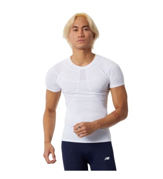 New Balance Kortrmet kompressions-T-shirt hvid