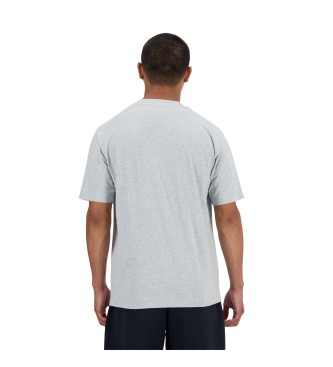New Balance T-shirt bsica de algodo cinzento