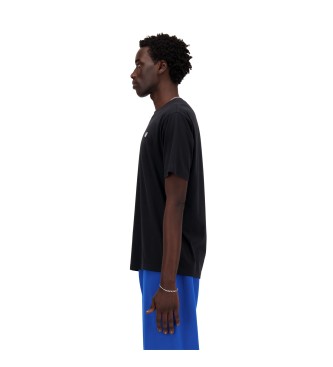 New Balance Osnovna črna bombažna športna majica