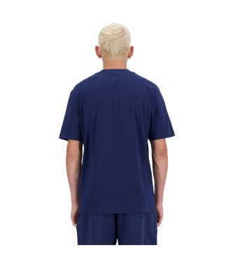 New Balance Podstawowy bawełniany T-shirt w kolorze granatowym