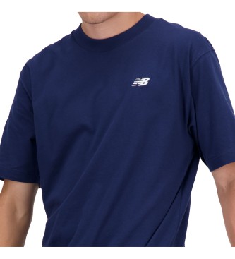 New Balance Podstawowy bawełniany T-shirt w kolorze granatowym