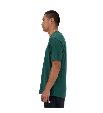 New Balance Podstawowa zielona koszulka bawełniana