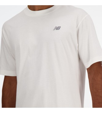 New Balance T-shirt de sport en coton basique blanc