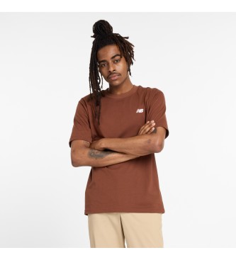 New Balance Basic brun sports-T-shirt i bomuld