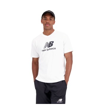 New Balance T-shirt Essentials Stacked bianca