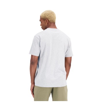 New Balance T-shirt Essentials Stacked cinzenta