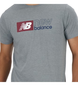 New Balance Koszulka z grafiką Sport Essentials Heathertech w kolorze szarym