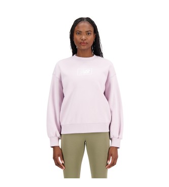 New Balance Essentials Fleece-T-Shirt mit gebrsteter Rckseite