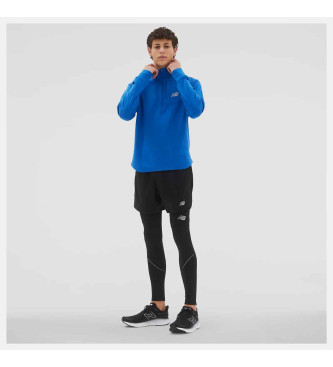 New Balance Heat Grid Half Zip T-shirt bl