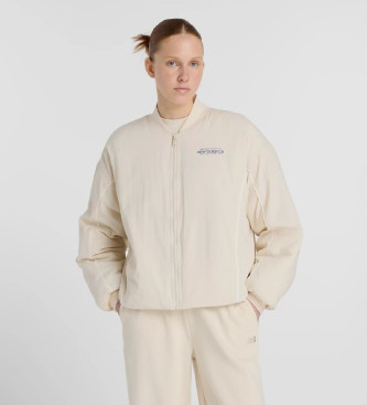 New Balance Giubbotto bomber in tessuto beige rivisitato