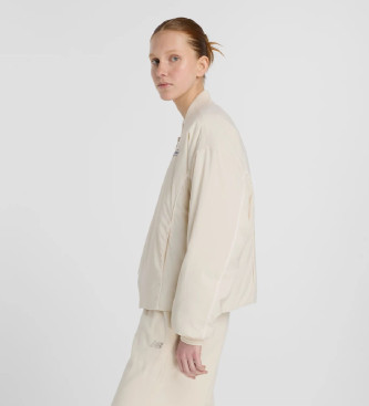 New Balance Giubbotto bomber in tessuto beige rivisitato