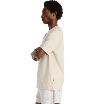 New Balance T-shirt  logo circulaire beige