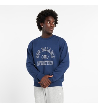 New Balance Graphic Crew 1 marine sport fleece