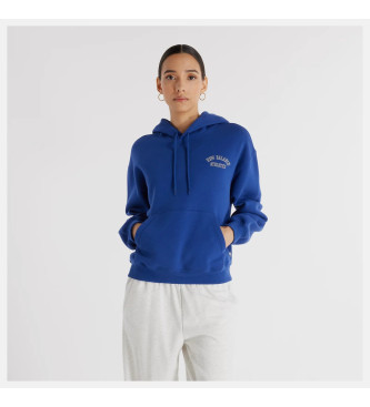 New Balance Fleece sweatshirt met capuchon en blauwe graphics