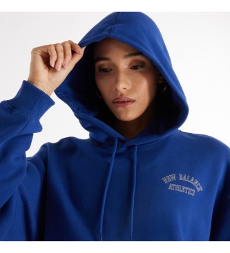 New Balance Sweat  capuche en polaire avec graphismes bleus