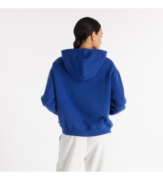 New Balance Fleece sweatshirt met capuchon en blauwe graphics