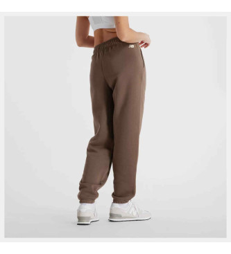 New Balance Graphic Fleece jogger broek bruin