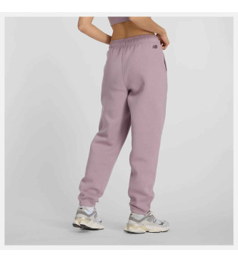 New Balance Joggingbukser i grafisk fleece, pink