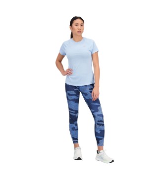 New Balance T-shirt blu Impact Run
