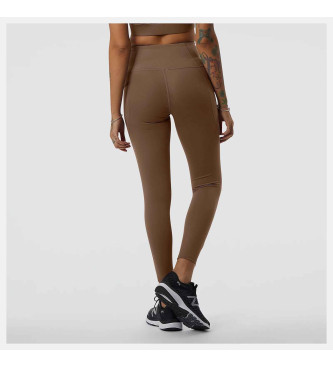 New Balance Leggings con scudo a forma marrone