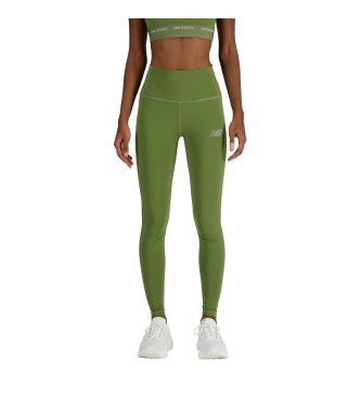 New Balance Legging elegante de talle alto 27 verde