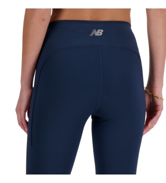 New Balance Leggings Sleek Pocket hochtailliert 27 navy