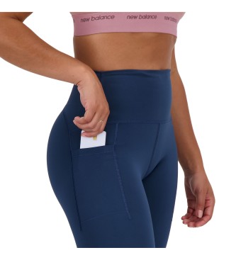 New Balance Leggings Sleek Pocket hochtailliert 27 navy